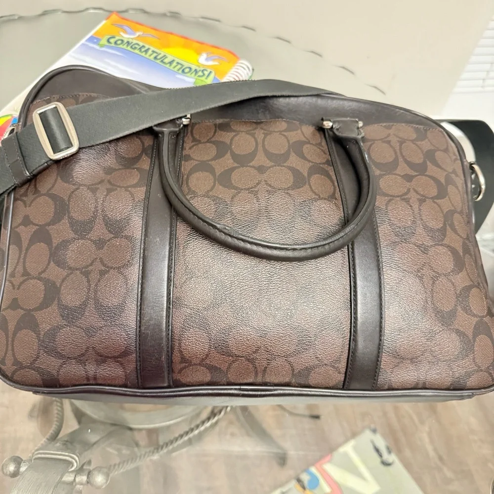 COACH Leather Briefcase Bag - Picture 3 of 8